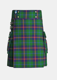 Utility_Young_tartan_2048_kilt_front_image_with_pleated_design_and_adjustable_buckles_for_men