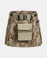 Women Camo Tactical Utility Kilt Front