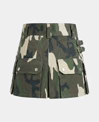 Women Camo Woodland Kilt Back