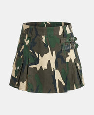 Women Camo Woodland Utility Kilt Front
