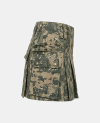 Women Cheviot Tactical Utility Kilt Right Side
