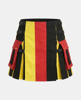 Women German Flag Patriot Utility Kilt Front