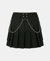 Women Gothic Utility Kilt With Chains Back
