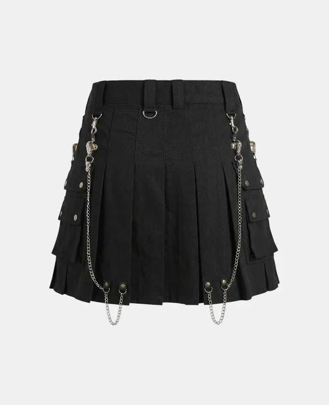 Women Grand Gothic Utility Kilt Back