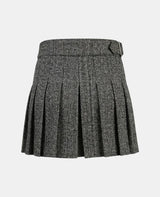 Women Light Grey Tweed Kilt Back