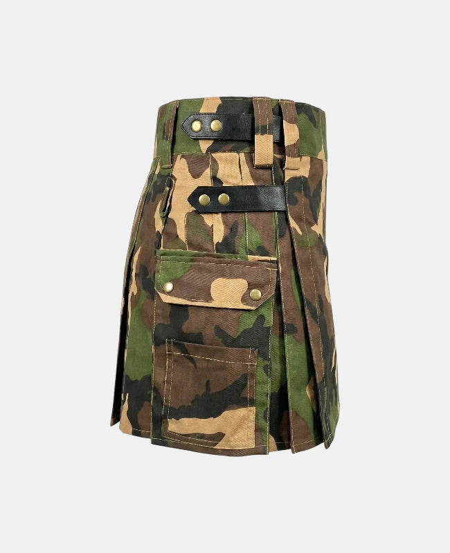 Women Multicam Camo Utility Kilt Right Side