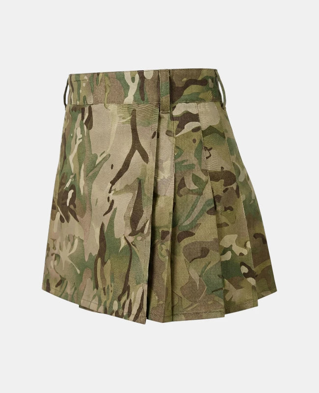 Women Premium Cargo Tactical Utility Kilt Left Side