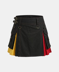 Women Rainbow Kilt with Colorful Side Panel Front