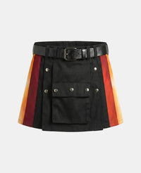 Women Rainbow Kilt with Gradient Side Panels Front