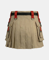 Women UK Flag Utility Kilt Back