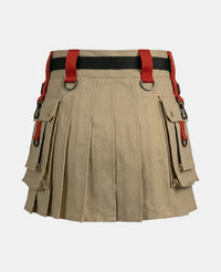 Women UK Flag Utility Kilt Back