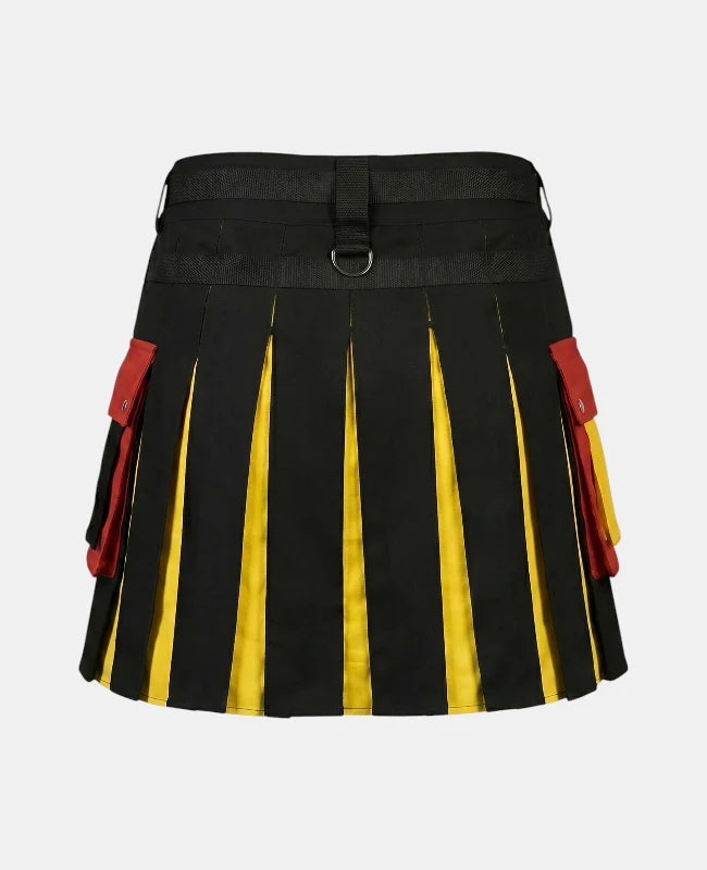 Women German Flag Patriot Utility Kilt Back