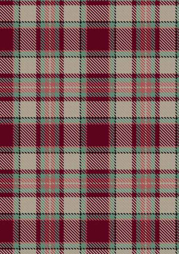  Etive Burgundy Tartan Fabric