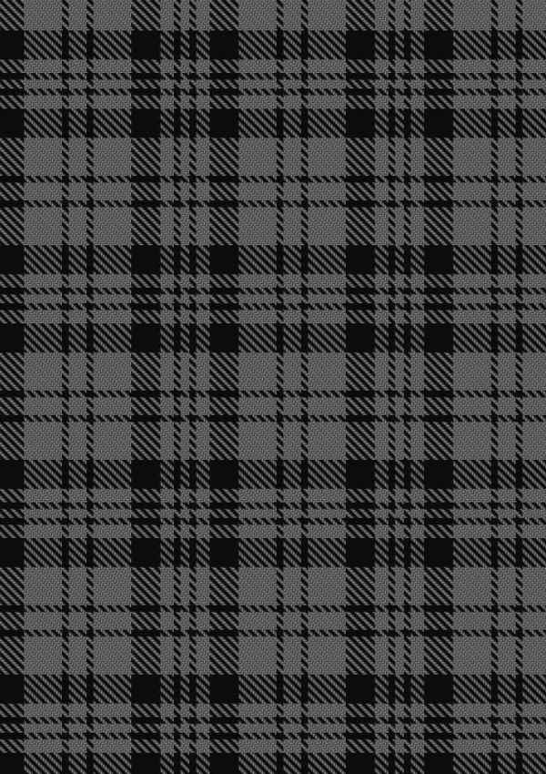 Scott Black and Grey Tartan Fabric